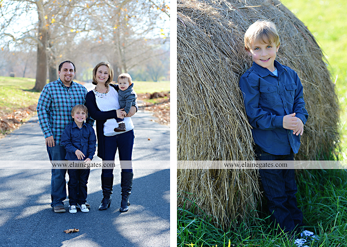 Mechanicsburg Central PA family portrait photographer outdoor boy brothers sons father mother husband wife road fence leaves water stream creek hay bale shore rocks es 05
