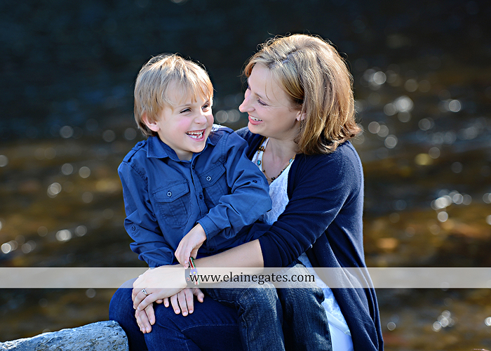 Mechanicsburg Central PA family portrait photographer outdoor boy brothers sons father mother husband wife road fence leaves water stream creek hay bale shore rocks es 09