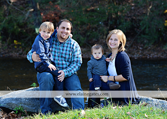 Mechanicsburg Central PA family portrait photographer outdoor boy brothers sons father mother husband wife road fence leaves water stream creek hay bale shore rocks es 10