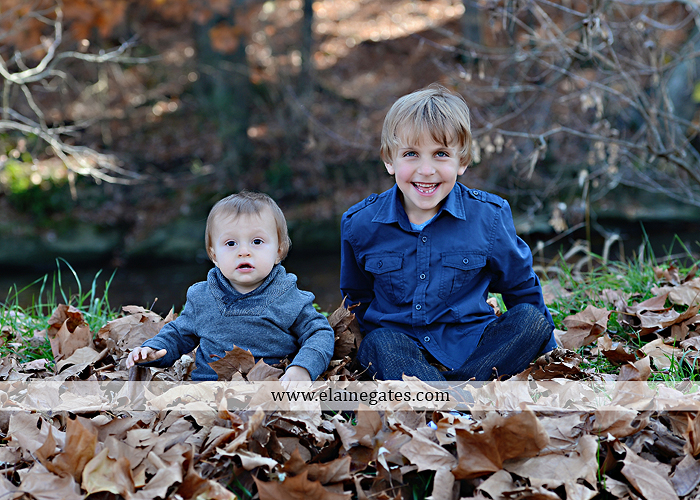 Mechanicsburg Central PA family portrait photographer outdoor boy brothers sons father mother husband wife road fence leaves water stream creek hay bale shore rocks es 12