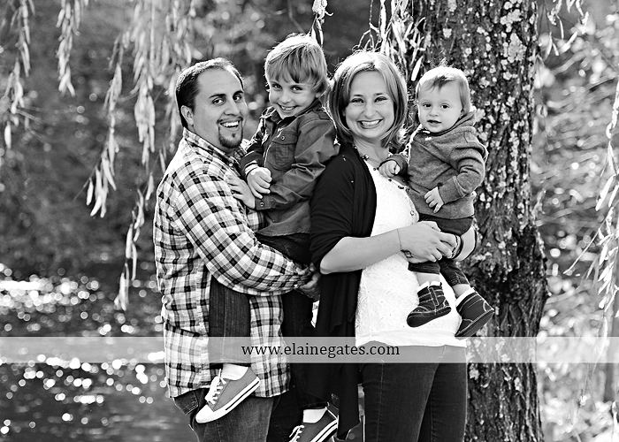 Mechanicsburg Central PA family portrait photographer outdoor boy brothers sons father mother husband wife road fence leaves water stream creek hay bale shore rocks es 14