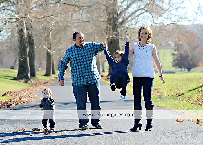 Mechanicsburg Central PA family portrait photographer outdoor boy brothers sons father mother husband wife road fence leaves water stream creek hay bale shore rocks es 16