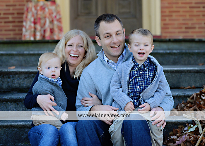 Mechanicsburg Central PA family portrait photographer outdoor boys brothers sons mother father boiling springs lake water leaves bridge steps stone wall nc 07