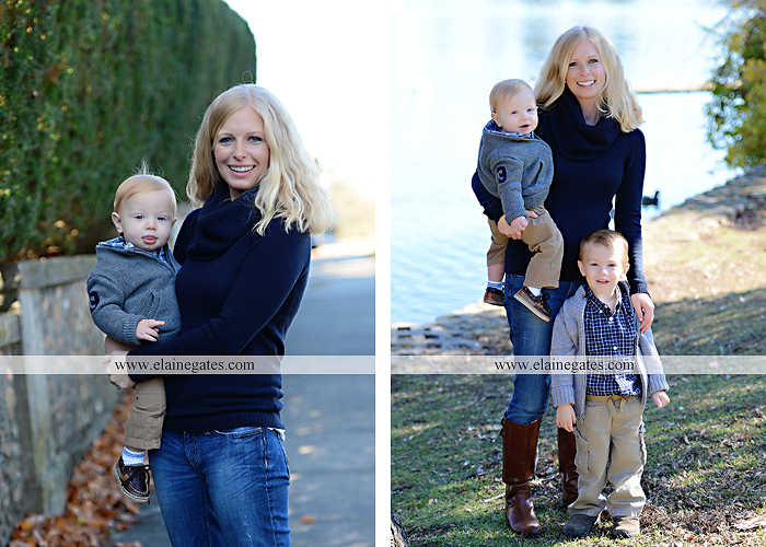 Mechanicsburg Central PA family portrait photographer outdoor boys brothers sons mother father boiling springs lake water leaves bridge steps stone wall nc 10
