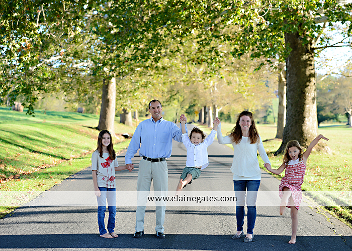 Mechanicsburg Central PA family portrait photographer outdoor children boy girls son daughters mother father husband wife grass road fence water stream creek leaves fall mf 09