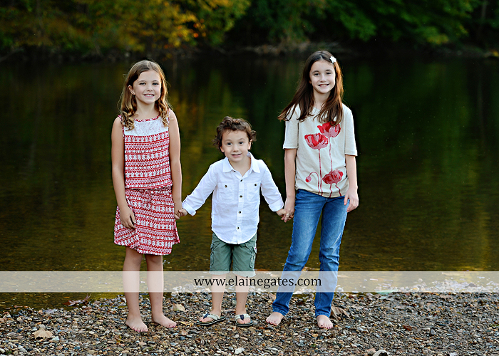 Mechanicsburg Central PA family portrait photographer outdoor children boy girls son daughters mother father husband wife grass road fence water stream creek leaves fall mf 19
