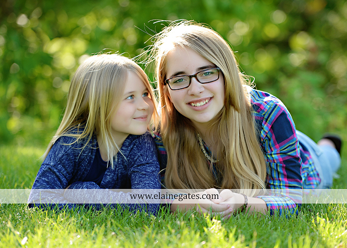 Mechanicsburg Central PA family portrait photographer outdoor children girls sisters mother father mom dad grass path water creek stream shore trees woods steps flowers sb 04