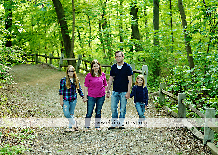 Mechanicsburg Central PA family portrait photographer outdoor children girls sisters mother father mom dad grass path water creek stream shore trees woods steps flowers sb 07