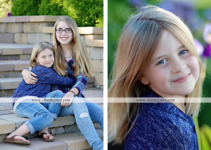 Mechanicsburg Central PA family portrait photographer outdoor children girls sisters mother father mom dad grass path water creek stream shore trees woods steps flowers sb 14