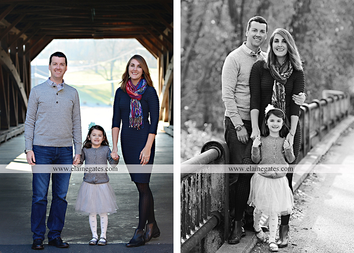 Mechanicsburg Central PA family portrait photographer outdoor girl daughter husband wife father mother trees forest covered bridge stump rustic bridge road kb 5