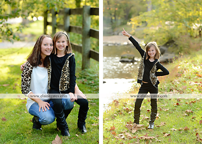 Mechanicsburg Central PA family portrait photographer outdoor girl sisters mother father husband wife road field fence hay bale dog water stream creek leaves dy 5