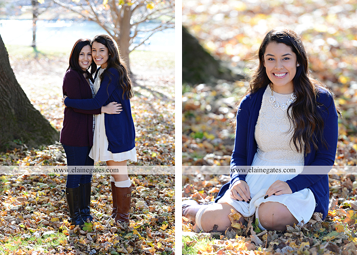 Mechanicsburg Central PA family portrait photographer outdoor girl sisters mother father leaves boiling springs lake trees wood bridge grass stone wall cc 01