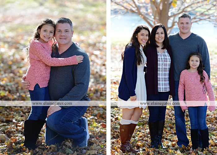 Mechanicsburg Central PA family portrait photographer outdoor girl sisters mother father leaves boiling springs lake trees wood bridge grass stone wall cc 02