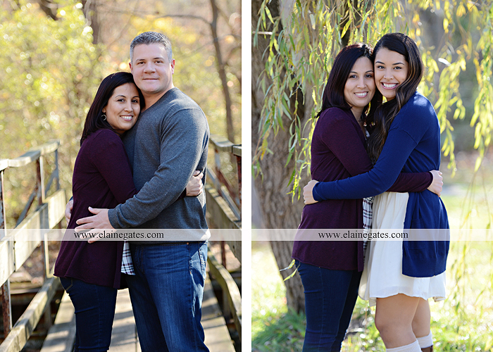 Mechanicsburg Central PA family portrait photographer outdoor girl sisters mother father leaves boiling springs lake trees wood bridge grass stone wall cc 08