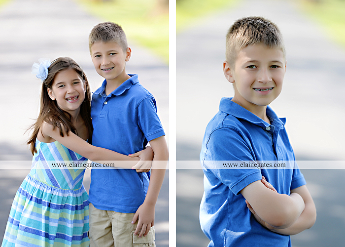 Mechanicsburg Central PA kids children portrait photographer outdoor boy girl brother sister siblings road field trees water stream creek rocks hug grass ad 02