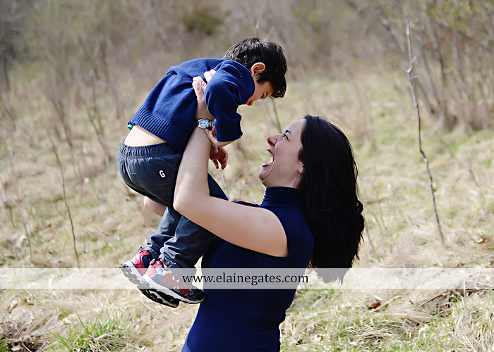 Mechanicsburg Central PA kids children portrait photographer outdoor boy mother grass field water creek stream kiss hug family rocks lh 3