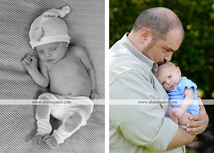 Mechanicsburg Central PA newborn baby portrait photographer boy sleeping blanket knit hat foot hand father dad mom mother kiss mb 09