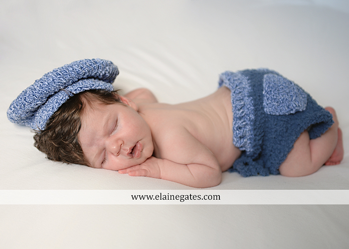 Mechanicsburg Central PA newborn baby portrait photographer boy sleeping blanket knit hat mother father son chair indoor ao 07