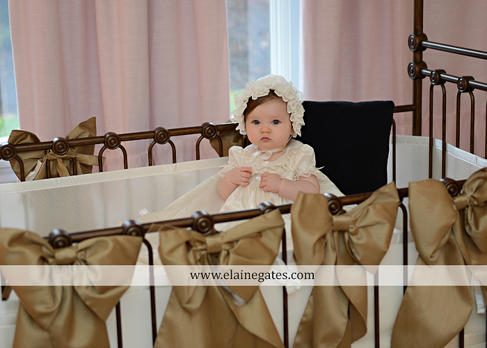 Mechanicsburg Central PA newborn baby portrait photographer girl indoor chair mother father dog quilt bed crib dress dj 6