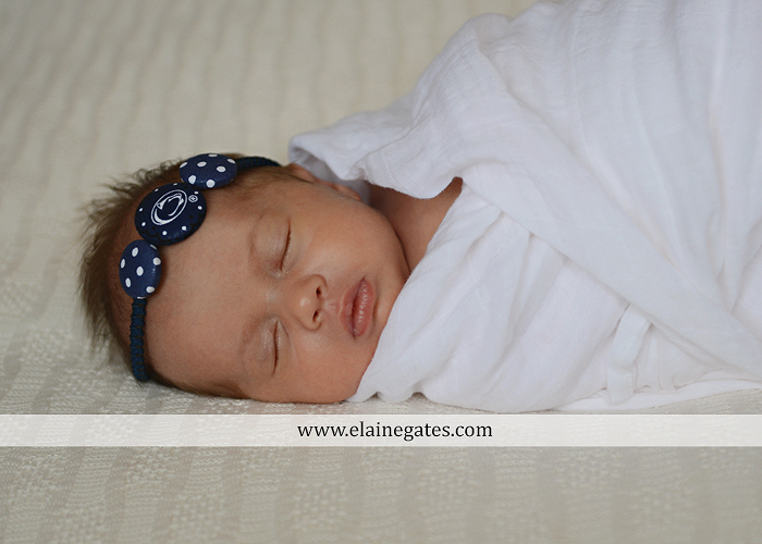 Mechanicsburg Central PA newborn baby portrait photographer girl sleeping indoor blanket bow knit hat mother father bowl basket tutu je 1