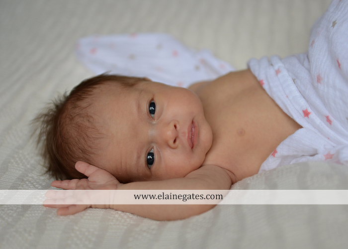 Mechanicsburg Central PA newborn baby portrait photographer girl sleeping indoor blanket bow knit hat mother father bowl basket tutu je 5