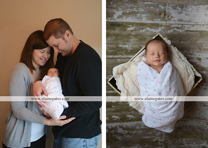 Mechanicsburg Central PA newborn baby portrait photographer girl sleeping indoor blanket bow knit hat mother father bowl basket tutu je 7