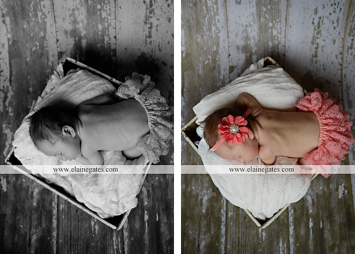 Mechanicsburg Central PA newborn baby portrait photographer girl sleeping indoor blanket bow knit hat mother father bowl basket tutu je 9