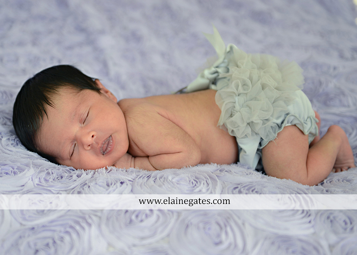 Mechanicsburg Central PA newborn baby portrait photographer girl sleeping indoor blanket bow knit hat mother father dog sonogram q 06