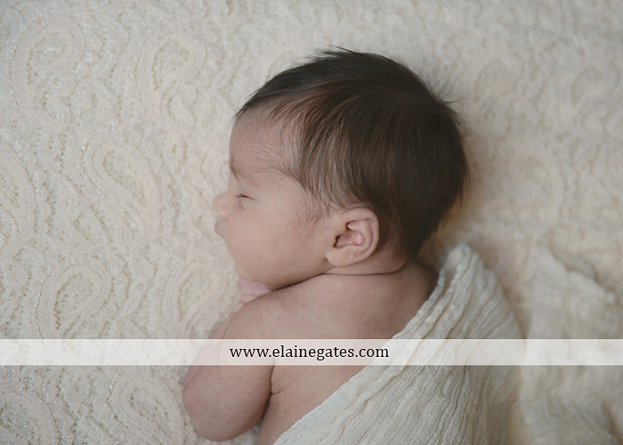 Mechanicsburg Central PA newborn baby portrait photographer girl sleeping indoor blanket sister bow hand fingers feet kiss km 2