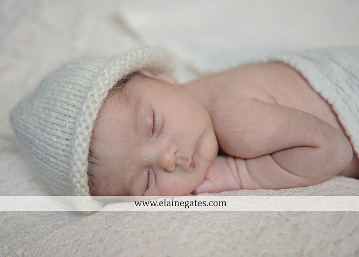 Mechanicsburg Central PA newborn baby portrait photographer girl sleeping indoor blanket sister bow hand fingers feet kiss km 4