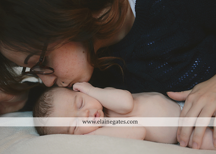 Mechanicsburg Central PA newborn baby portrait photographer girl sleeping indoor blanket sister mother jm 07
