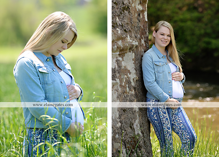 Mechanicsburg Central PA portrait photographer maternity outdoor field road tree water stream creek path holding hands hug kiss ole miss  baby bump cp 3