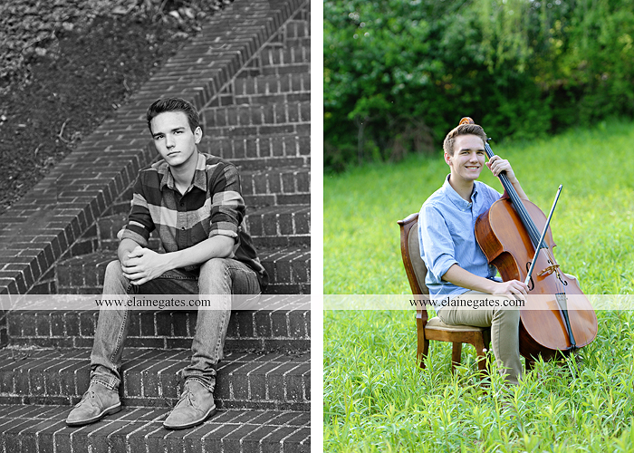 Mechanicsburg Central PA senior portrait photographer outdoor boy guy path rocks covered bridge messiah college wooden beams water stream creek grass brick steps field chair hello jm 08
