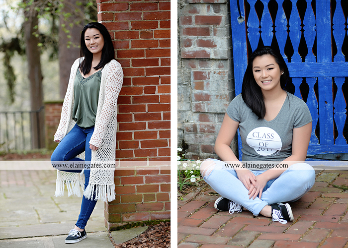 Mechanicsburg Central PA senior portrait photographer outdoor girl female Venue Chilton brick wall stone wall gate east pennsboro high school bk 1