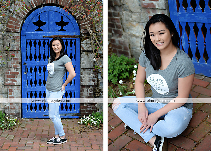 Mechanicsburg Central PA senior portrait photographer outdoor girl female Venue Chilton brick wall stone wall gate east pennsboro high school bk 3