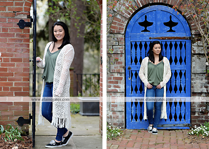 Mechanicsburg Central PA senior portrait photographer outdoor girl female Venue Chilton brick wall stone wall gate east pennsboro high school bk 4