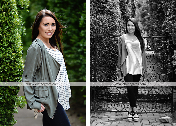 Mechanicsburg Central PA senior portrait photographer outdoor girl female Venue Chilton brick wall stone wall iron gate shrub row camp hill high school cr 2