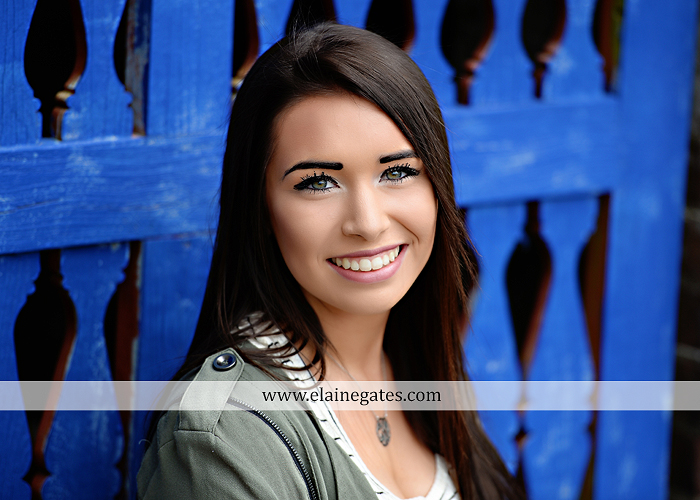 Mechanicsburg Central PA senior portrait photographer outdoor girl female Venue Chilton brick wall stone wall iron gate shrub row camp hill high school cr 5