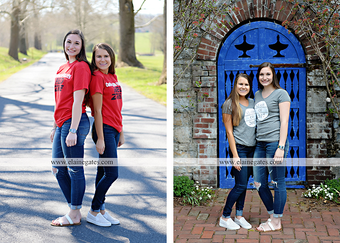 Mechanicsburg Central PA senior portrait photographer outdoor girl female Venue Chilton brick wall stone wall stone arch road trees steps CVHS cumberland valley school district gs 1