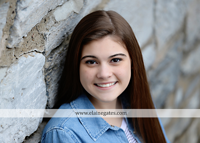 Mechanicsburg Central PA senior portrait photographer outdoor girl female Venue Chilton brick wall stone wall stone arch steps iron gate  red land high school RLHS k 4