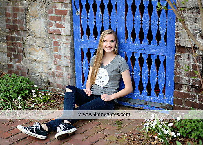 Mechanicsburg Central PA senior portrait photographer outdoor girl female Venue Chilton road trees brick wall stone wall stone arch steps iron gate MASH mechanicsburg area senior high nl 2