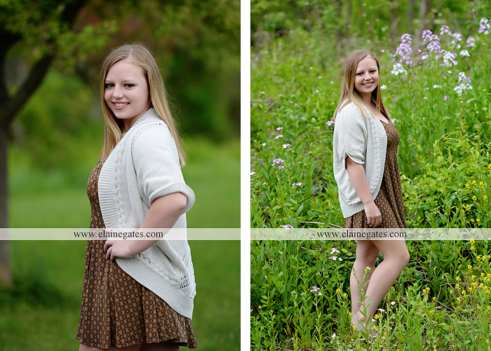Mechanicsburg Central PA senior portrait photographer outdoor girl female field grass trees flowers road fence water stream creek rock mother mom as 2