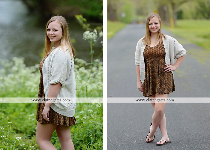 Mechanicsburg Central PA senior portrait photographer outdoor girl female field grass trees flowers road fence water stream creek rock mother mom as 3