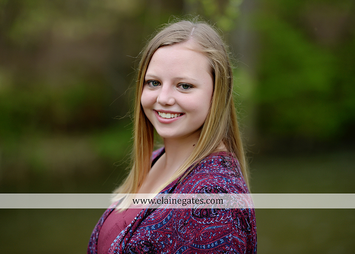 Mechanicsburg Central PA senior portrait photographer outdoor girl female field grass trees flowers road fence water stream creek rock mother mom as 6