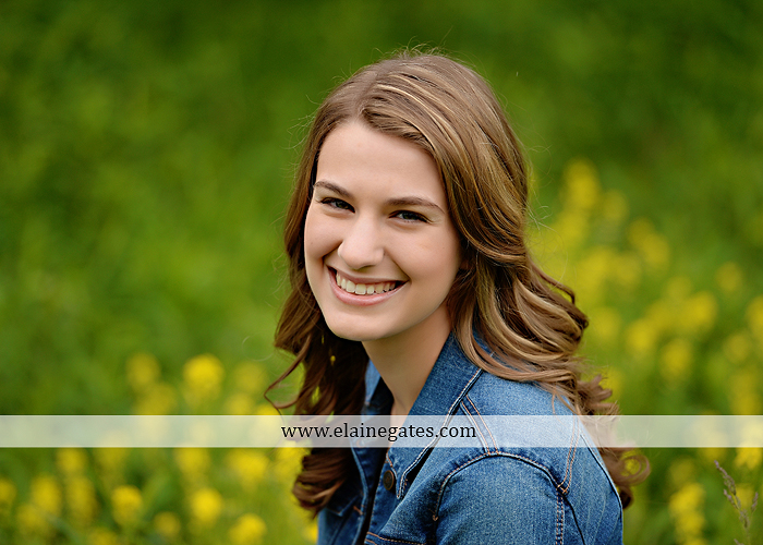 Mechanicsburg Central PA senior portrait photographer outdoor girl female field wildflowers bridge trees rock water stream creek kk 2