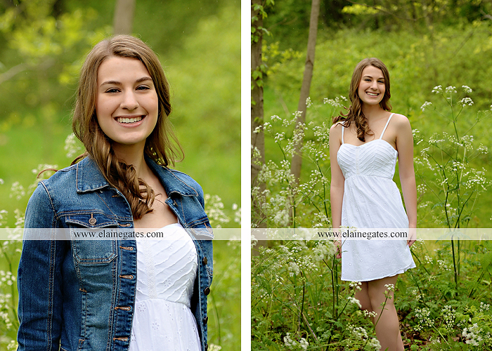 Mechanicsburg Central PA senior portrait photographer outdoor girl female field wildflowers bridge trees rock water stream creek kk 4