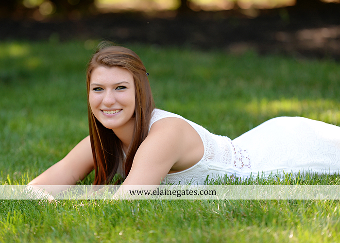 Mechanicsburg Central PA senior portrait photographer outdoor girl female formal swing iron bench tree hammock grass wildflowers field millers burg basketball road water stream creek fence rocks kb 04