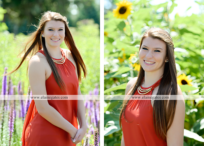 Mechanicsburg Central PA senior portrait photographer outdoor girl female formal swing iron bench tree hammock grass wildflowers field millers burg basketball road water stream creek fence rocks kb 05