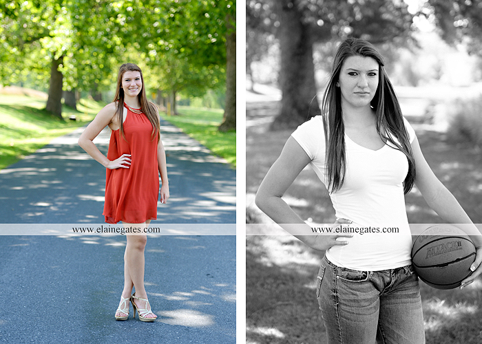 Mechanicsburg Central PA senior portrait photographer outdoor girl female formal swing iron bench tree hammock grass wildflowers field millers burg basketball road water stream creek fence rocks kb 08