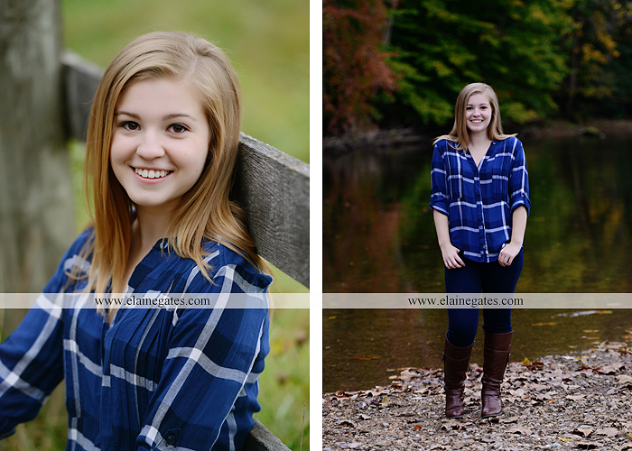 Mechanicsburg Central PA senior portrait photographer outdoor girl female road field fence water stream creek leaves fall hammock wooden swing grass rocks mp 04